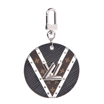 Louis Vuitton Epi Monogram V Twist Bag Charm Key Holder Brown 1 of 4