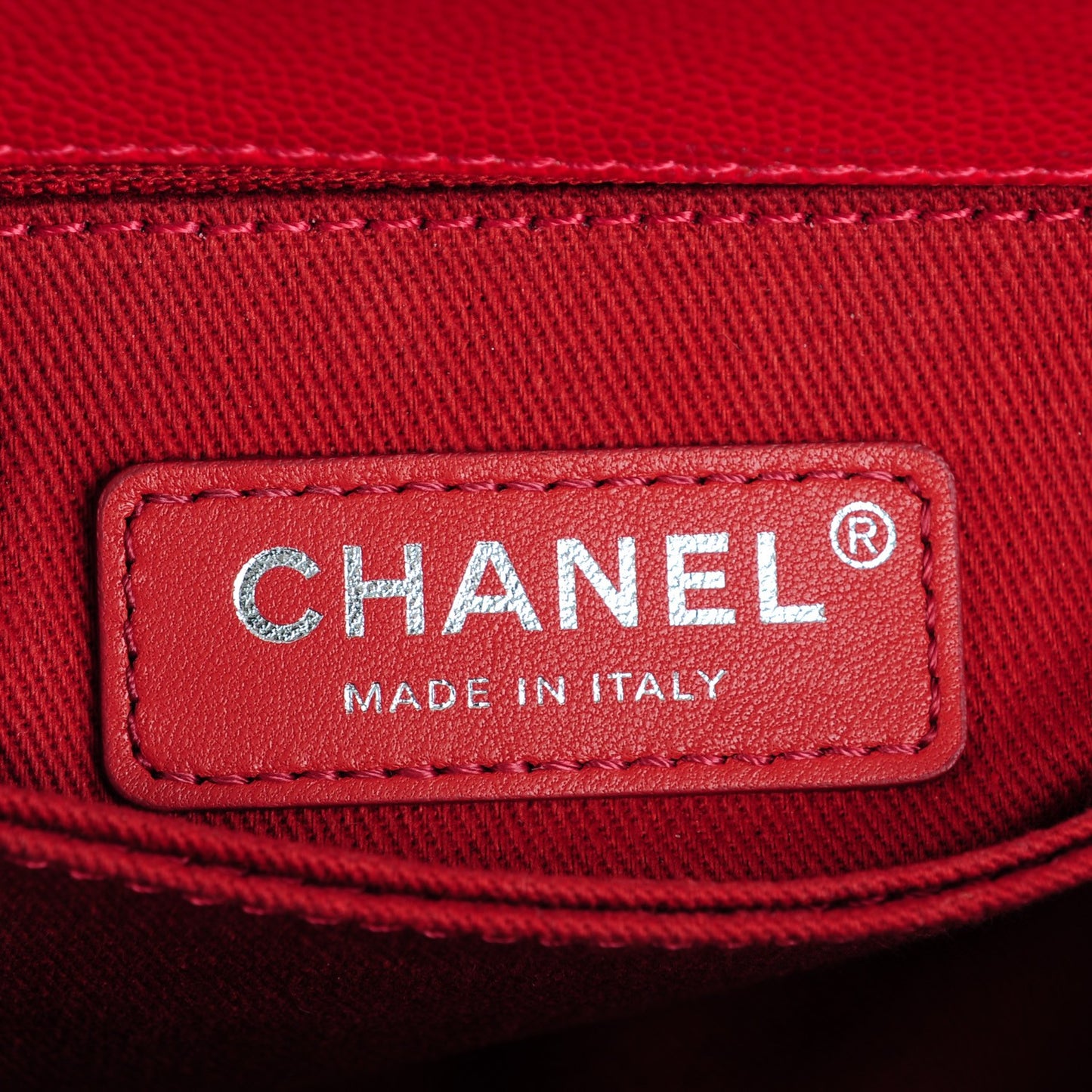 Caviar Quilted Mini Coco Handle Flap Red