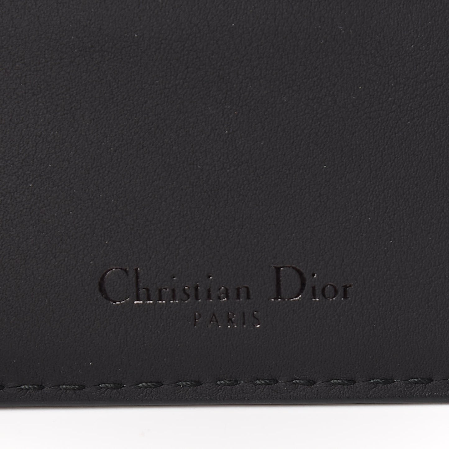Calfskin D-Fence Card Holder Black
