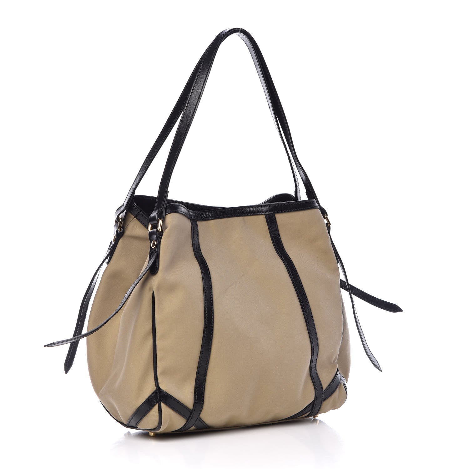 Burberry Canvas Calfskin Canterbury Tote Beige 3 of 14
