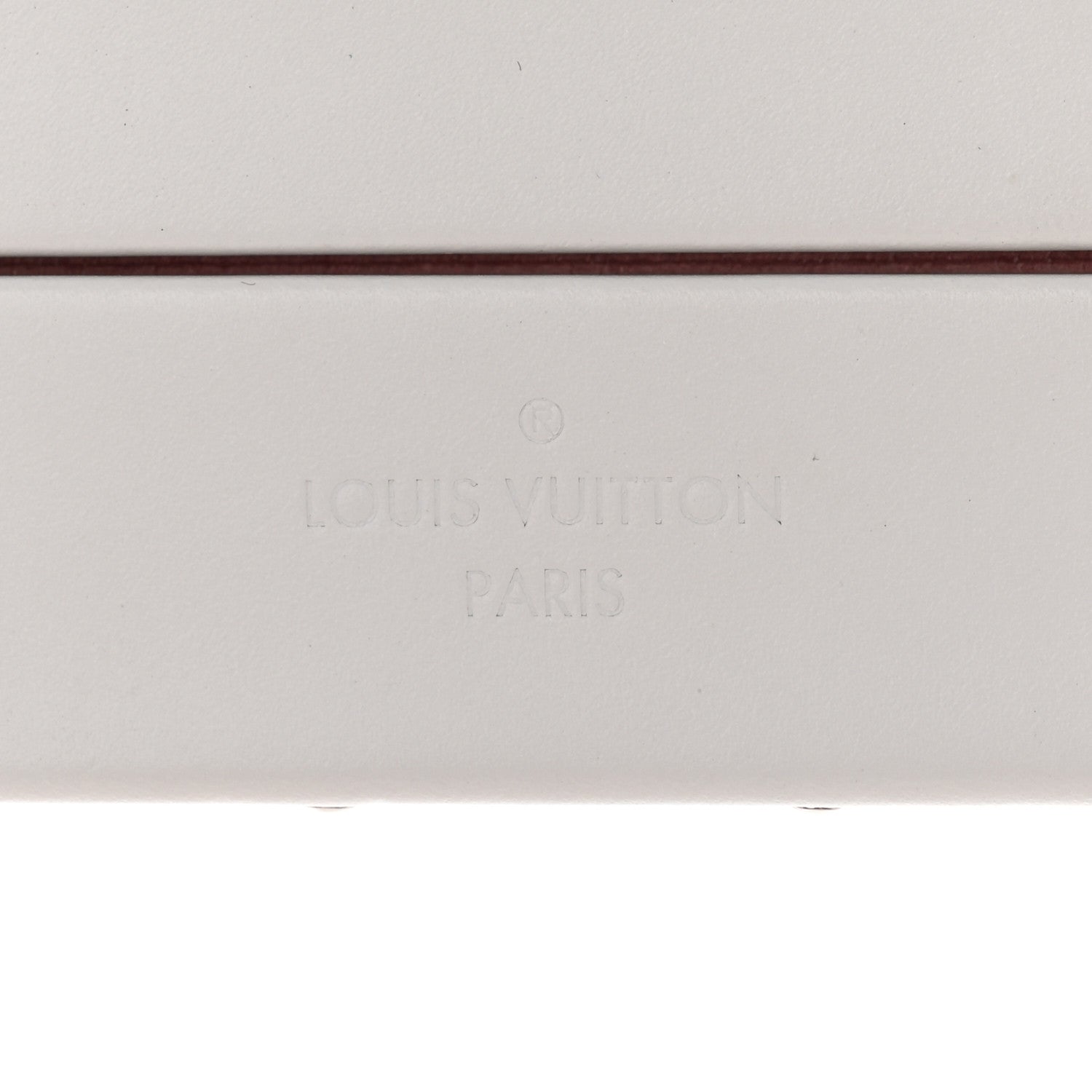 Louis Vuitton Calfskin Mirror Monogram Etched Jewelry Box Trunk White 10 of 12