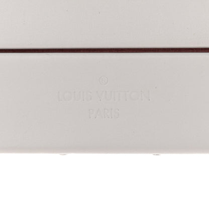 Louis Vuitton Calfskin Mirror Monogram Etched Jewelry Box Trunk White 10 of 12