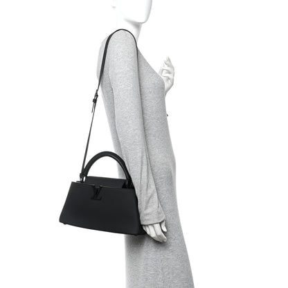 Louis Vuitton Taurillon Capucines East West MM Matte Black 2 of 9