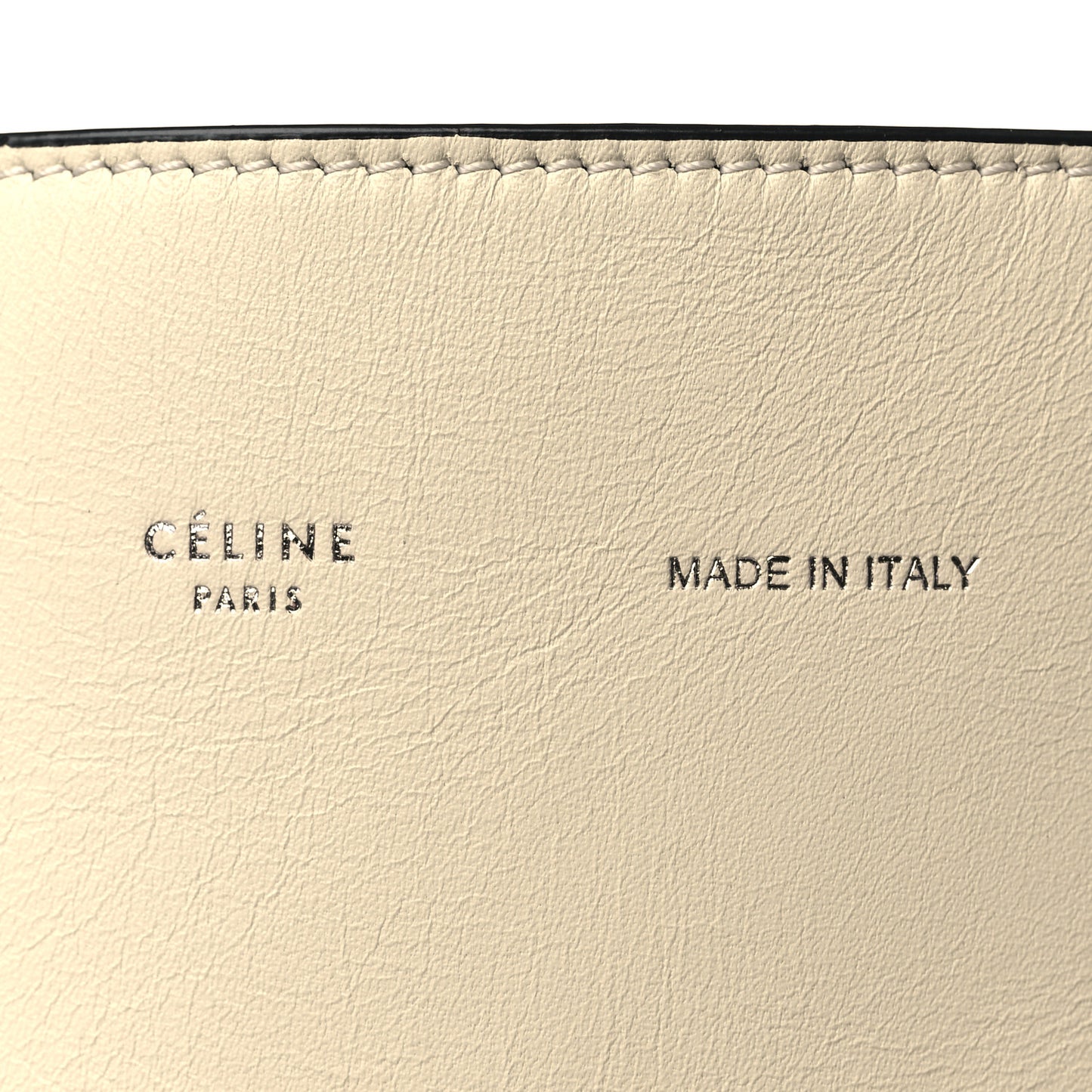 Shiny Smooth Calfskin Twisted Cabas Ivory Black