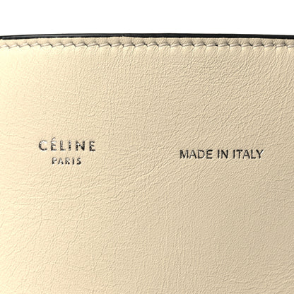 Celine Shiny Smooth Calfskin Twisted Cabas Ivory Black 7 of 10