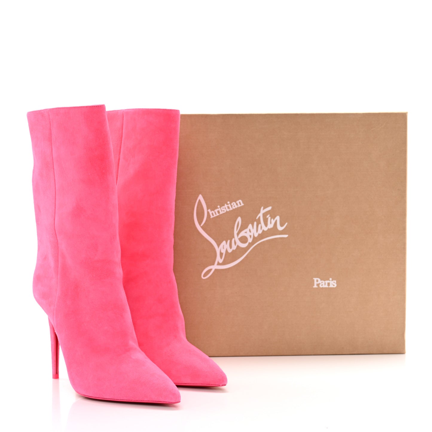 Veau Velours Astrilarge 100 Booties 38.5 Pink