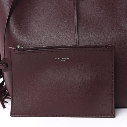 Saint Laurent Calfskin Large Fringe Shopping Tote Amaranto 11 of 11