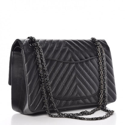 Chanel Aged Calfskin Chevron Quilted 2.55 Reissue 226 So Black 4 of 9