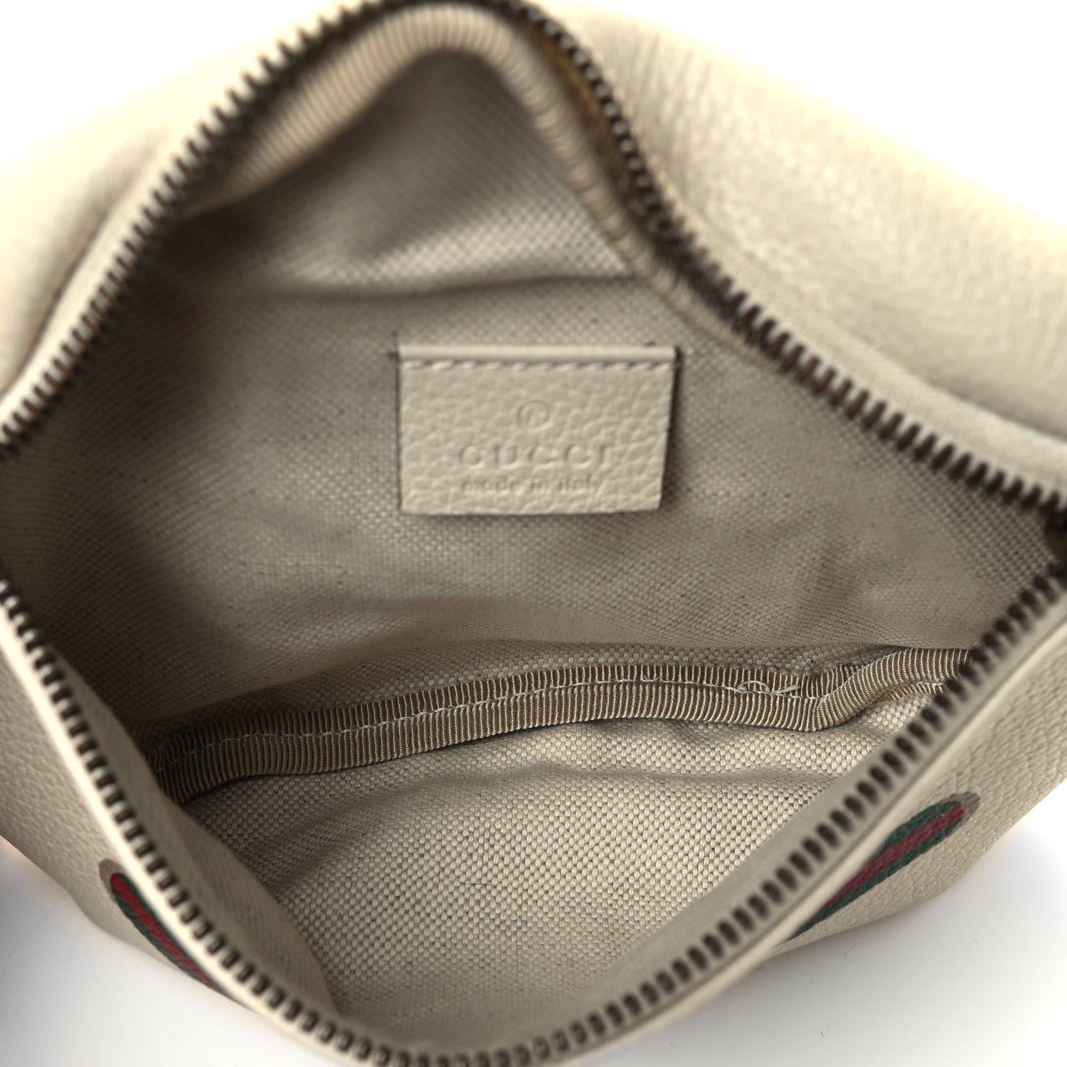 Gucci Grained Calfskin Small Logo Belt Bag White 4 of 4