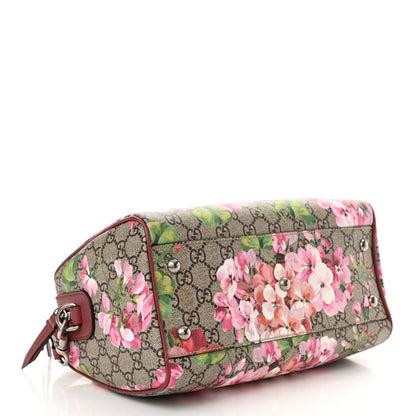 Gucci GG Supreme Monogram Blooms Small Boston Beige Multicolor Dry Rose 4 of 12