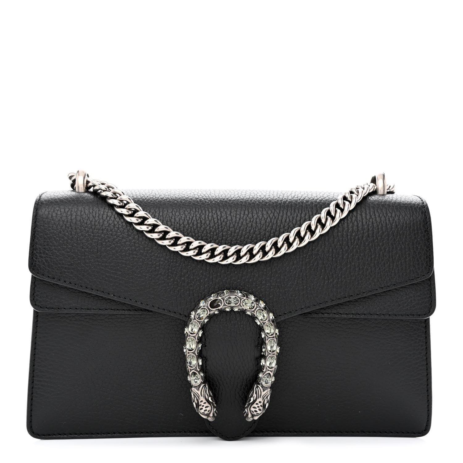 Gucci Pebbled Calfskin Small Dionysus Shoulder Bag Black 1 of 10