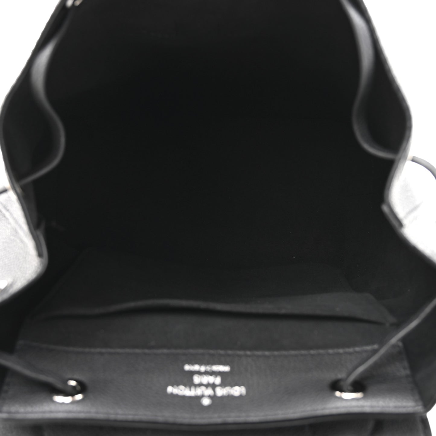 Calfskin Lockme Backpack Black