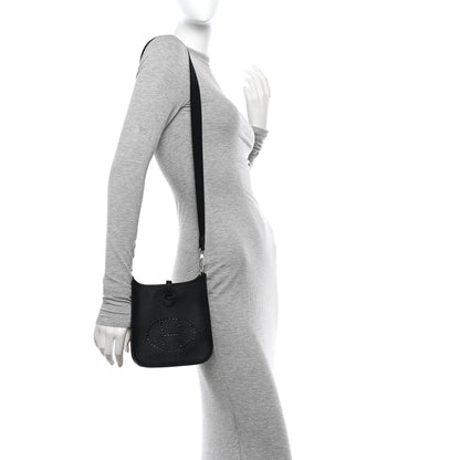 Hermes Taurillon Clemence Evelyne TPM Black 2 of 12