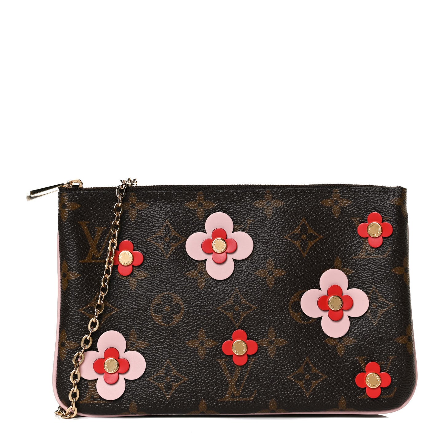 Monogram Blooming Flowers Double Zip Pochette