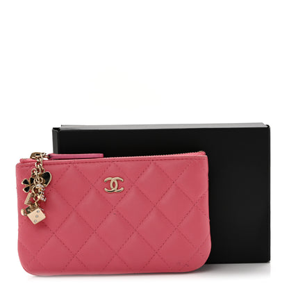 Chanel Lambskin Quilted Small Casino Cosmetic Case Pink 8 of 8