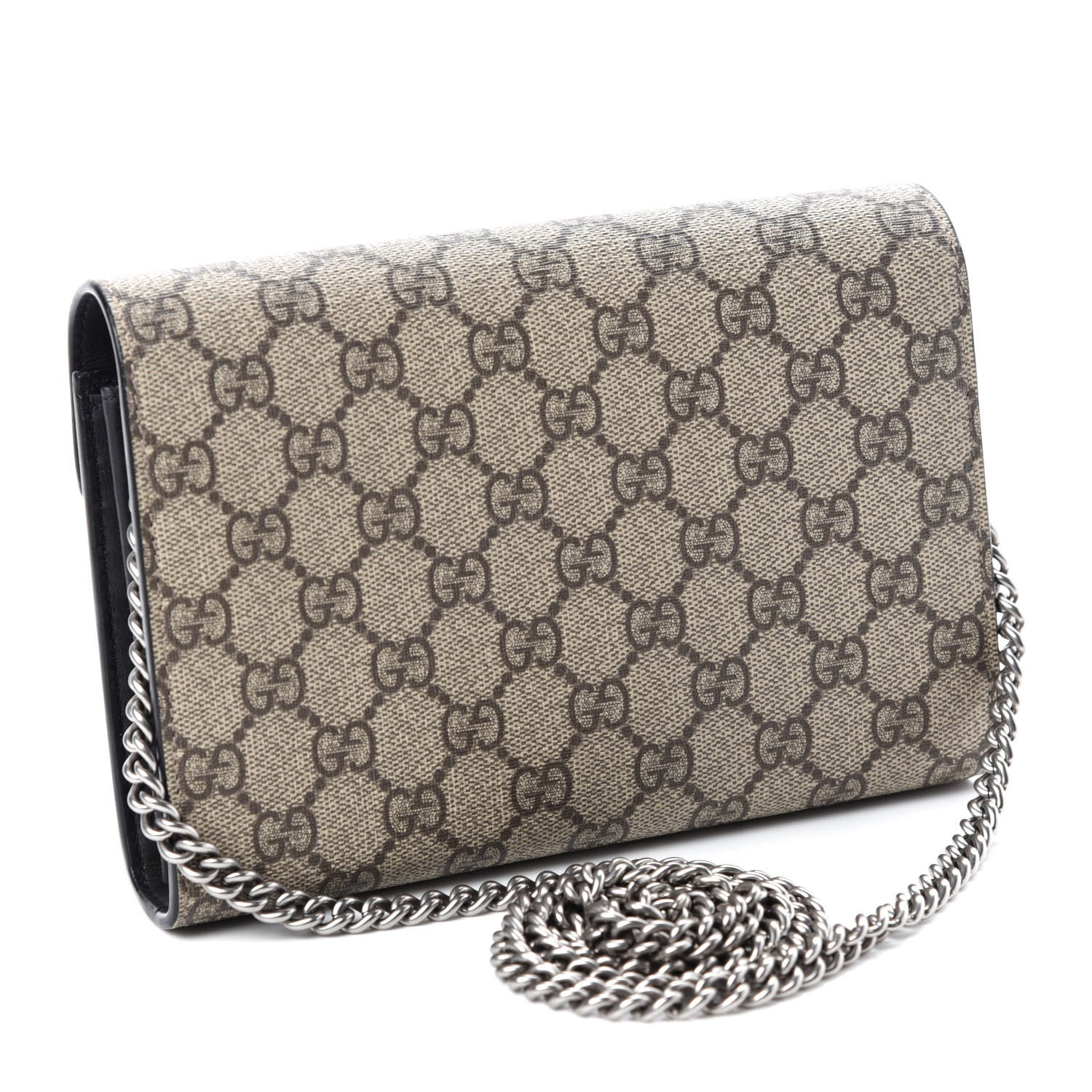 Gucci GG Supreme Monogram Mini Dionysus Chain Wallet Beige Black 3 of 10