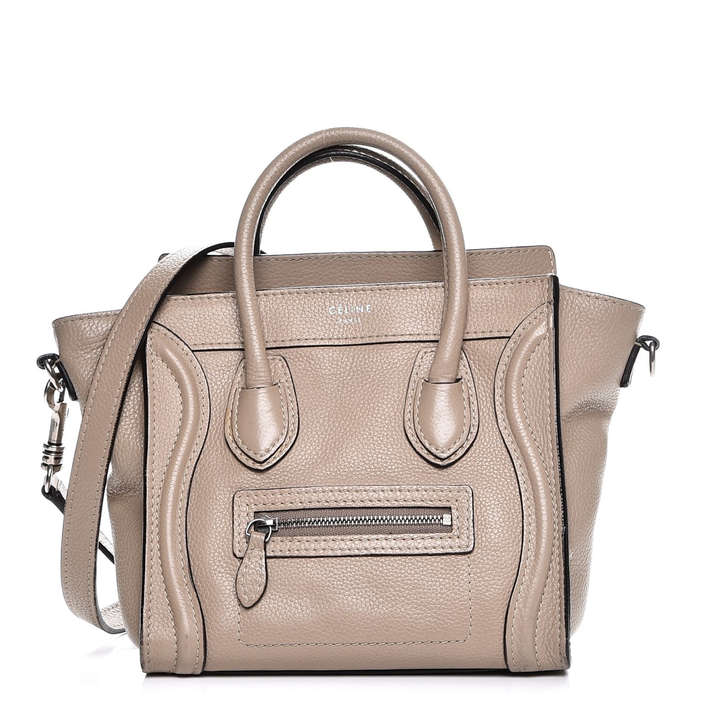 Drummed Calfskin Nano Luggage Dune