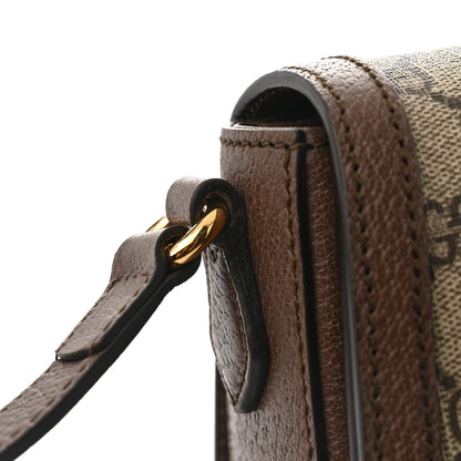 Gucci GG Supreme Monogram Web Small Ophidia Flap Messenger Bag Brown 14 of 15
