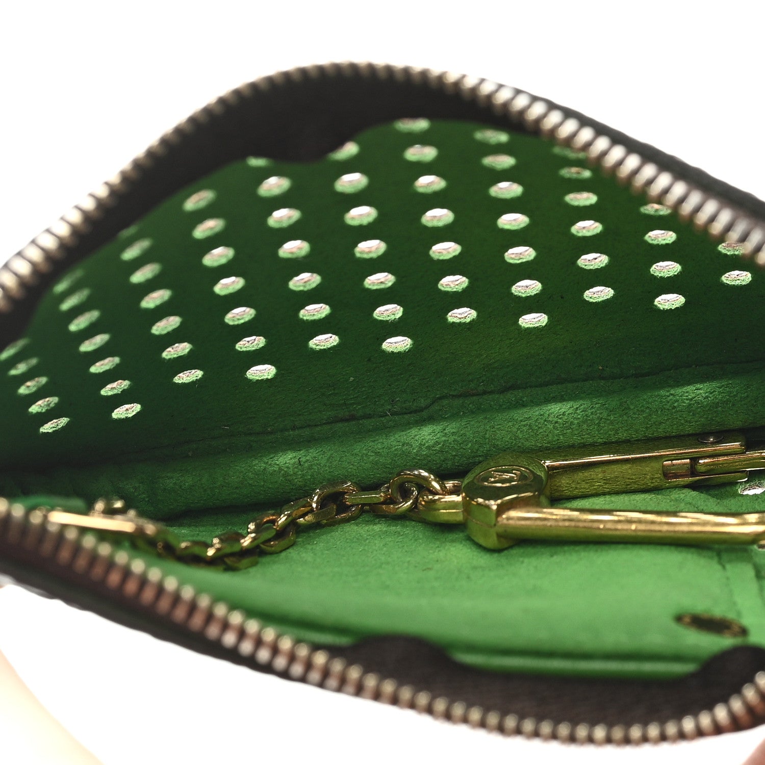 Louis Vuitton Monogram Perforated Key Pouch Green 5 of 6