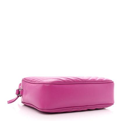 Saint Laurent Calfskin Matelasse Monogram Lou Camera Bag Electric Fuchsia 4 of 13