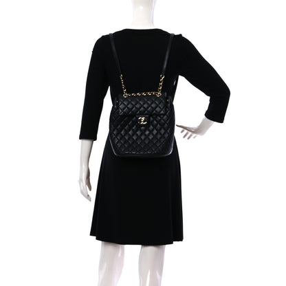 Chanel Lambskin Quilted Small Urban Spirit Backpack Navy 2 of 9