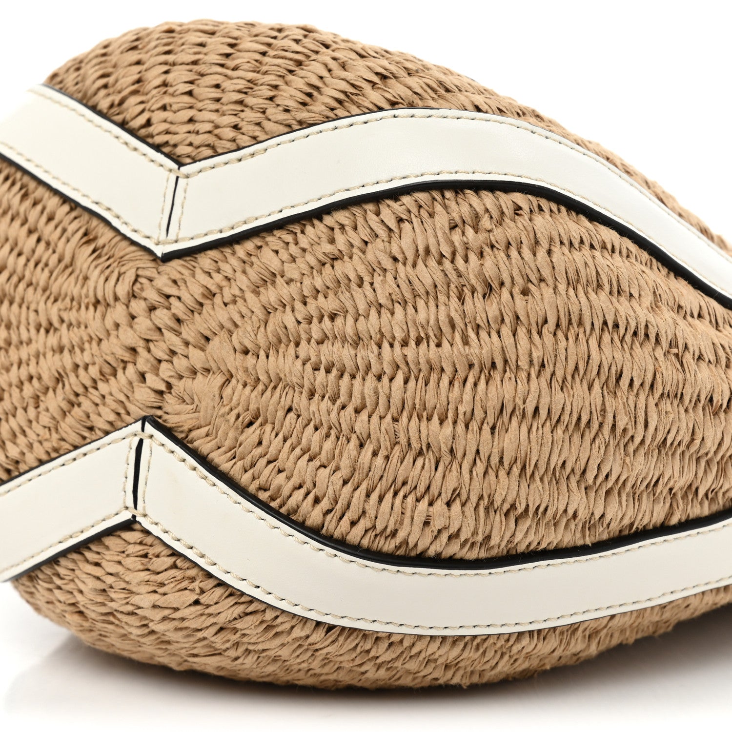Chloe Raffia Calfskin Small Basket White 9 of 9
