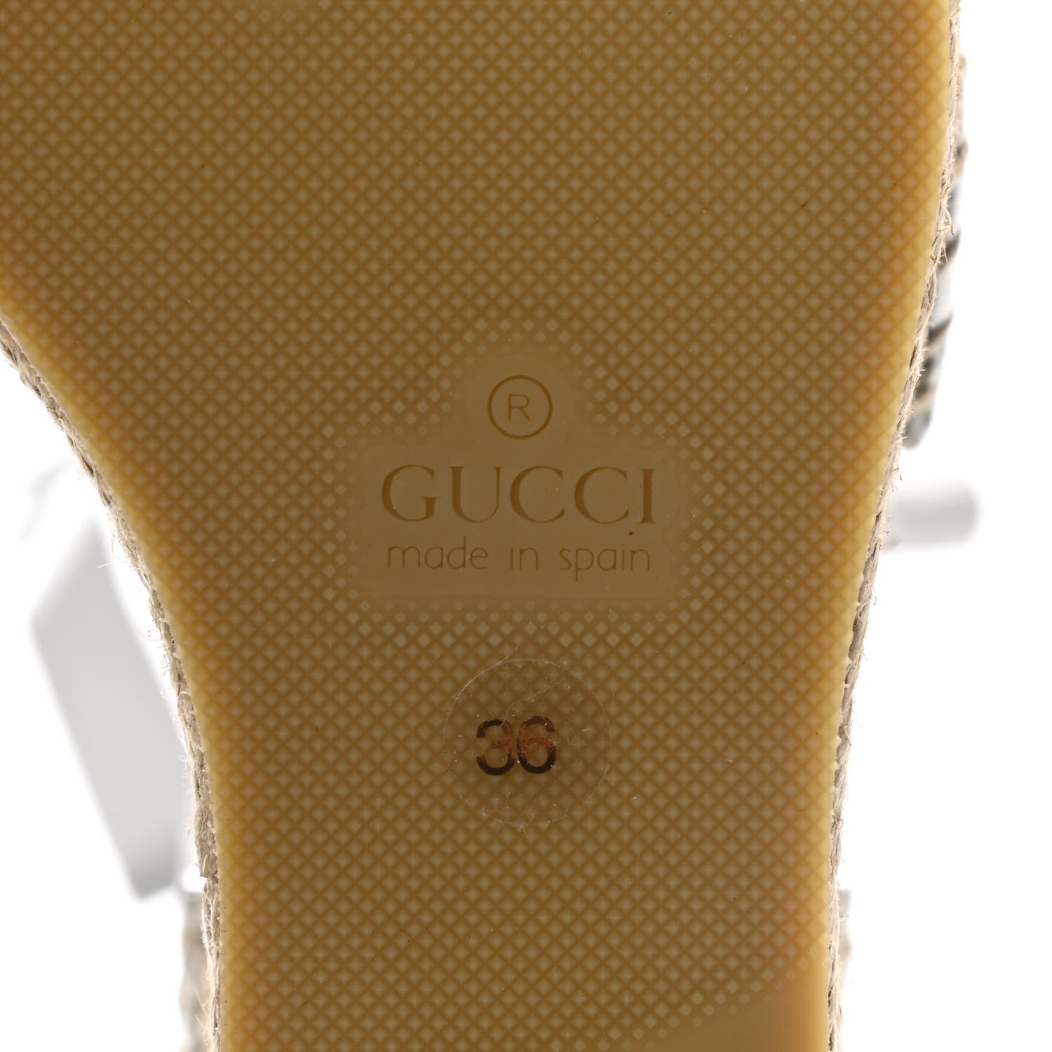 Gucci Lame GG Monogram Ankle Wrap Platform Espadrille Wedges 36 Silver Beige Light Grey 4 of 10