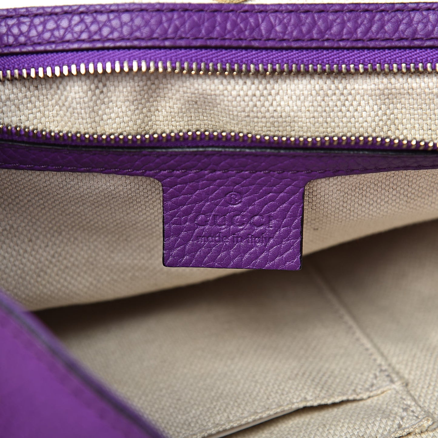 Pebbled Calfskin Medium Soho Chain Shoulder Bag Shine Purple