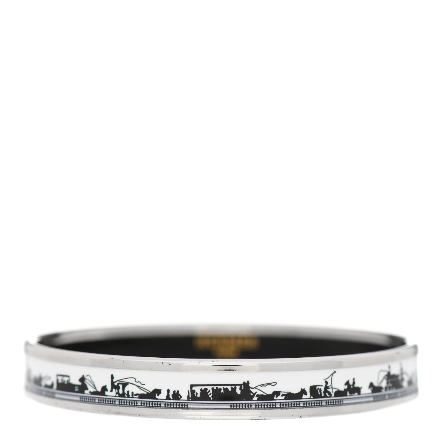 Hermes Enamel Printed Carriage Narrow Bracelet 65 1 of 7