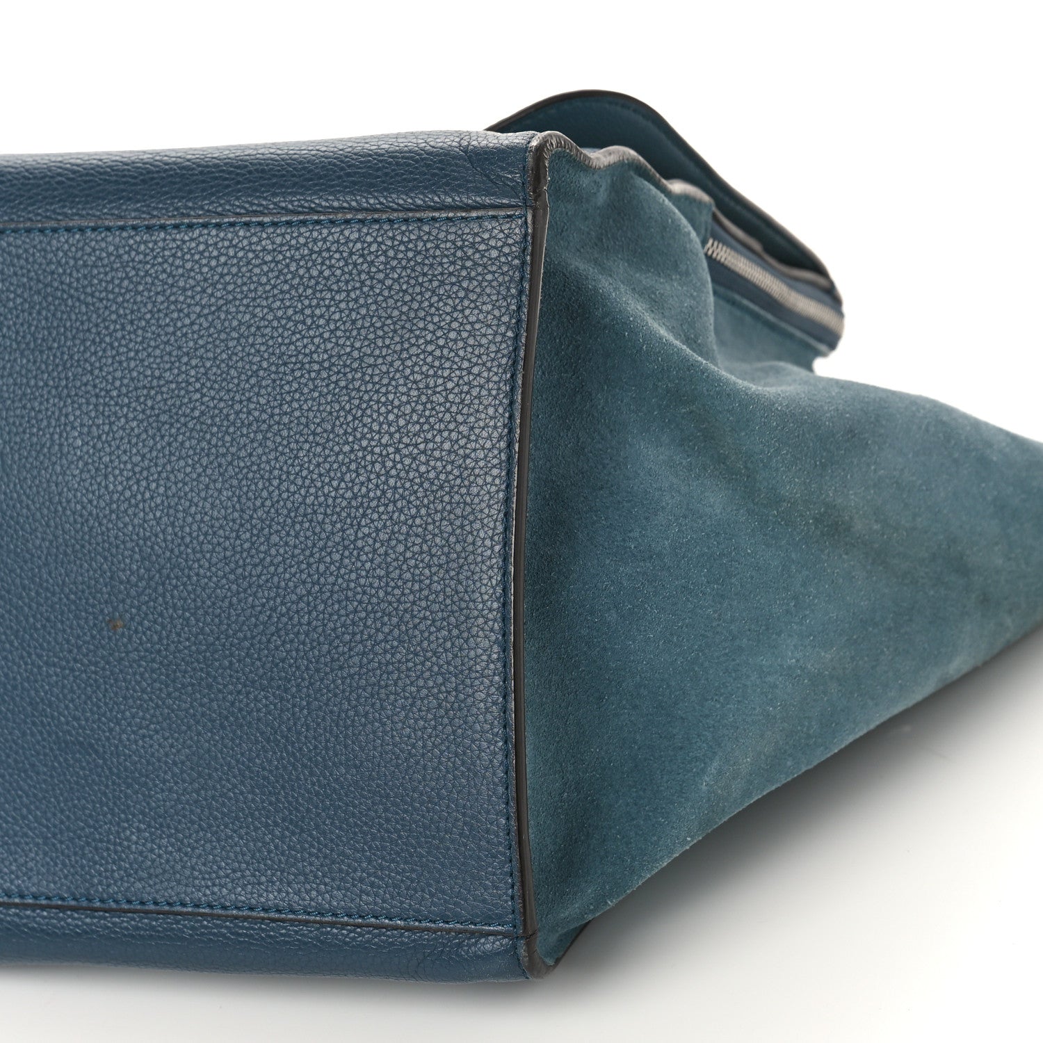 Celine Drummed Calfskin Suede Double Zip Trapeze Orage 8 of 9