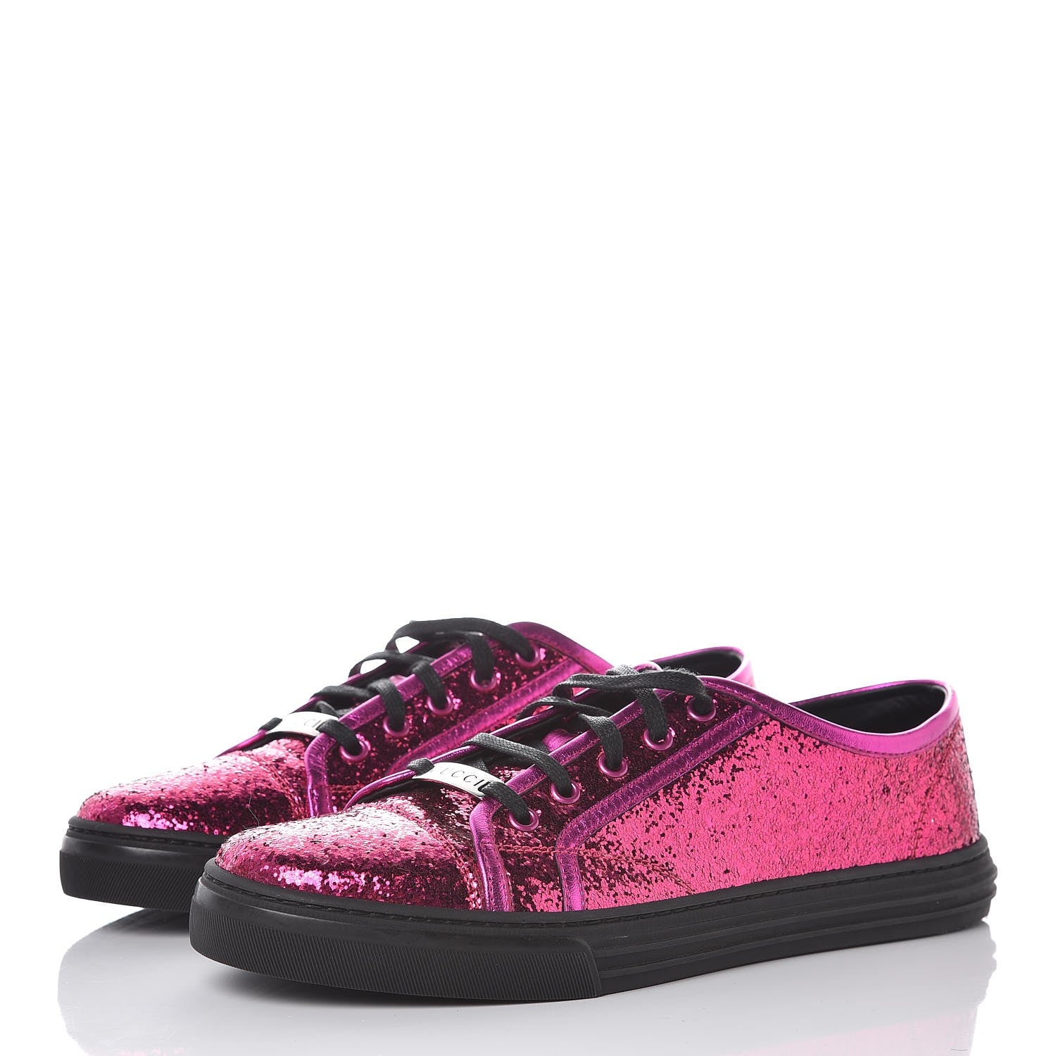 Gucci Nappa Glitter Galactica Sneakers 41.5 Fuchsia 3 of 11