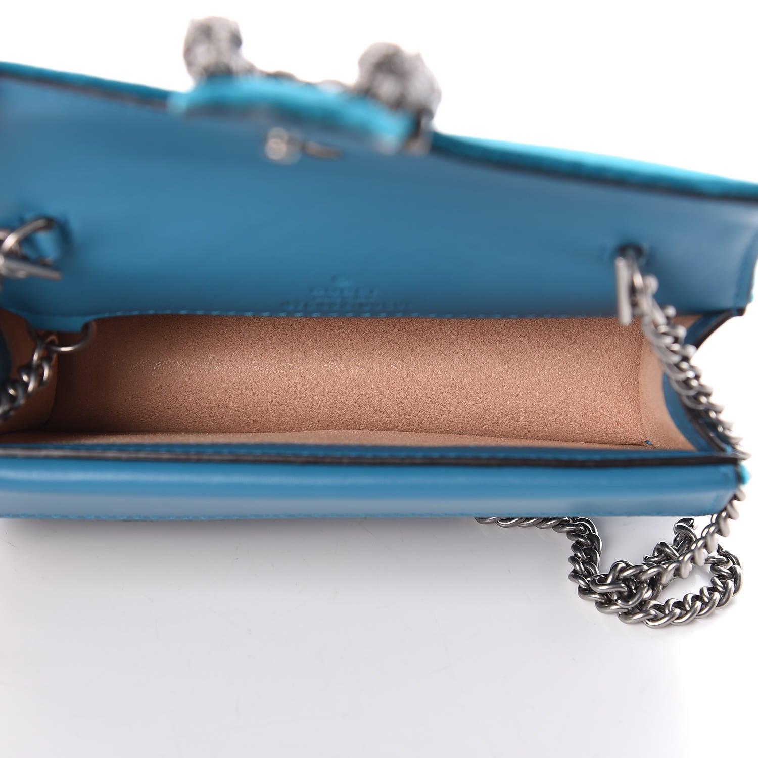 Gucci Velvet Super Mini Dionysus Shoulder Bag Pavone Cyan 5 of 12