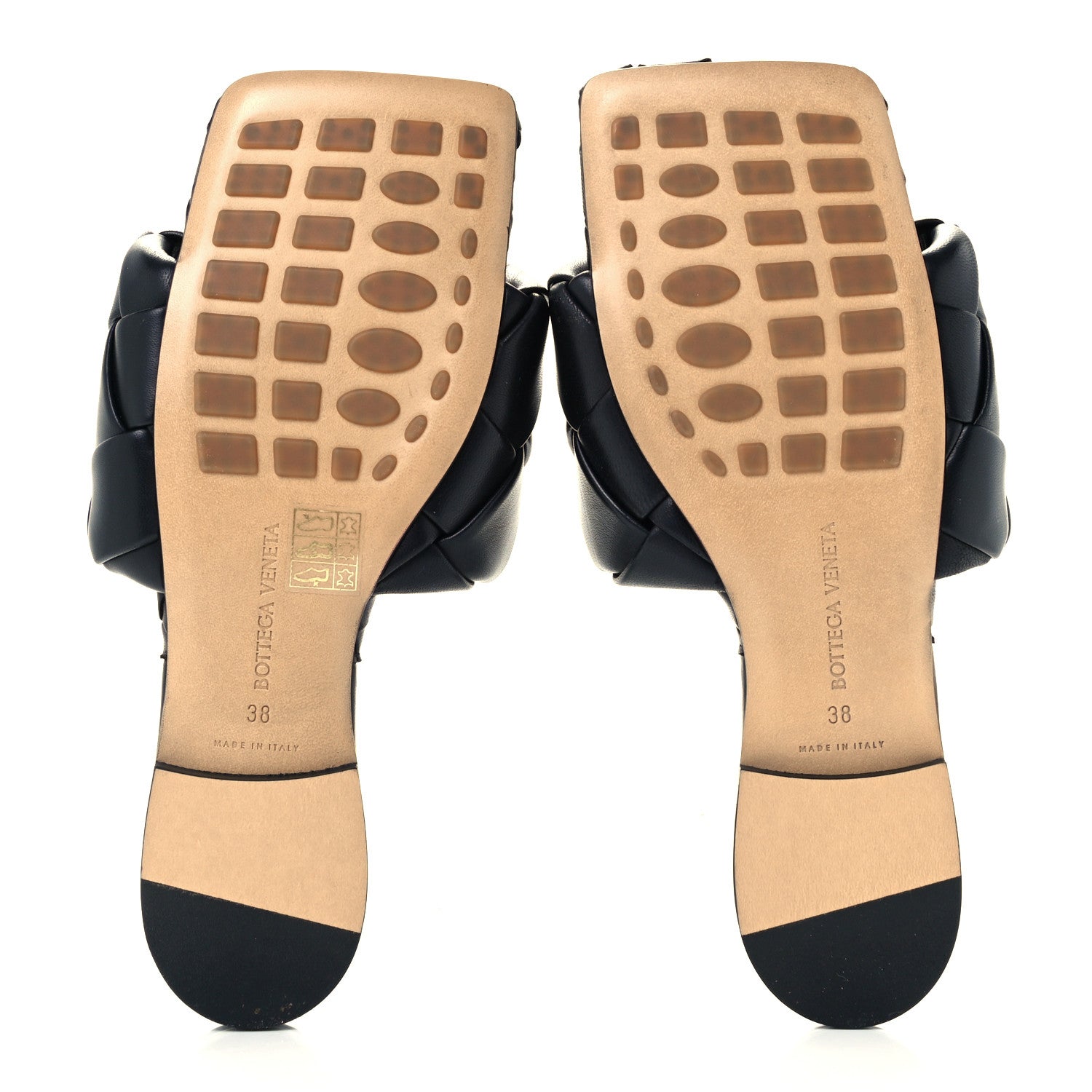 Bottega Veneta Nappa Maxi Intrecciato Lido Flat Sandals 38 Black 6 of 8