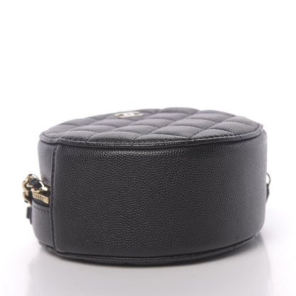 Chanel Caviar Quilted Round Clutch With Chain Black 4 of 10