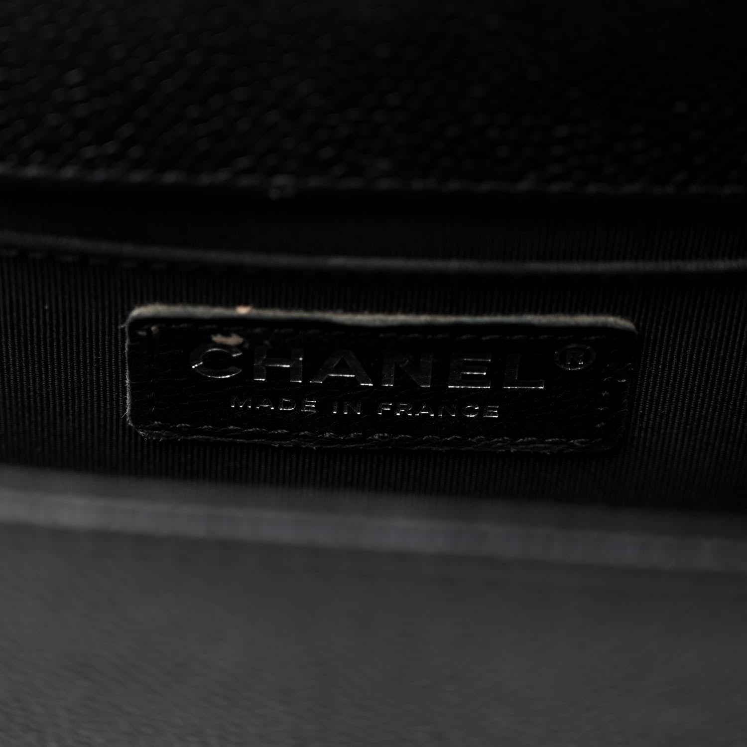 Chanel Caviar Chevron Quilted Medium Boy Flap Black 6 of 10