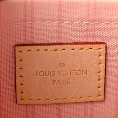Louis Vuitton Damier Azur Neverfull MM GM Pochette Rose Ballerine 6 of 11