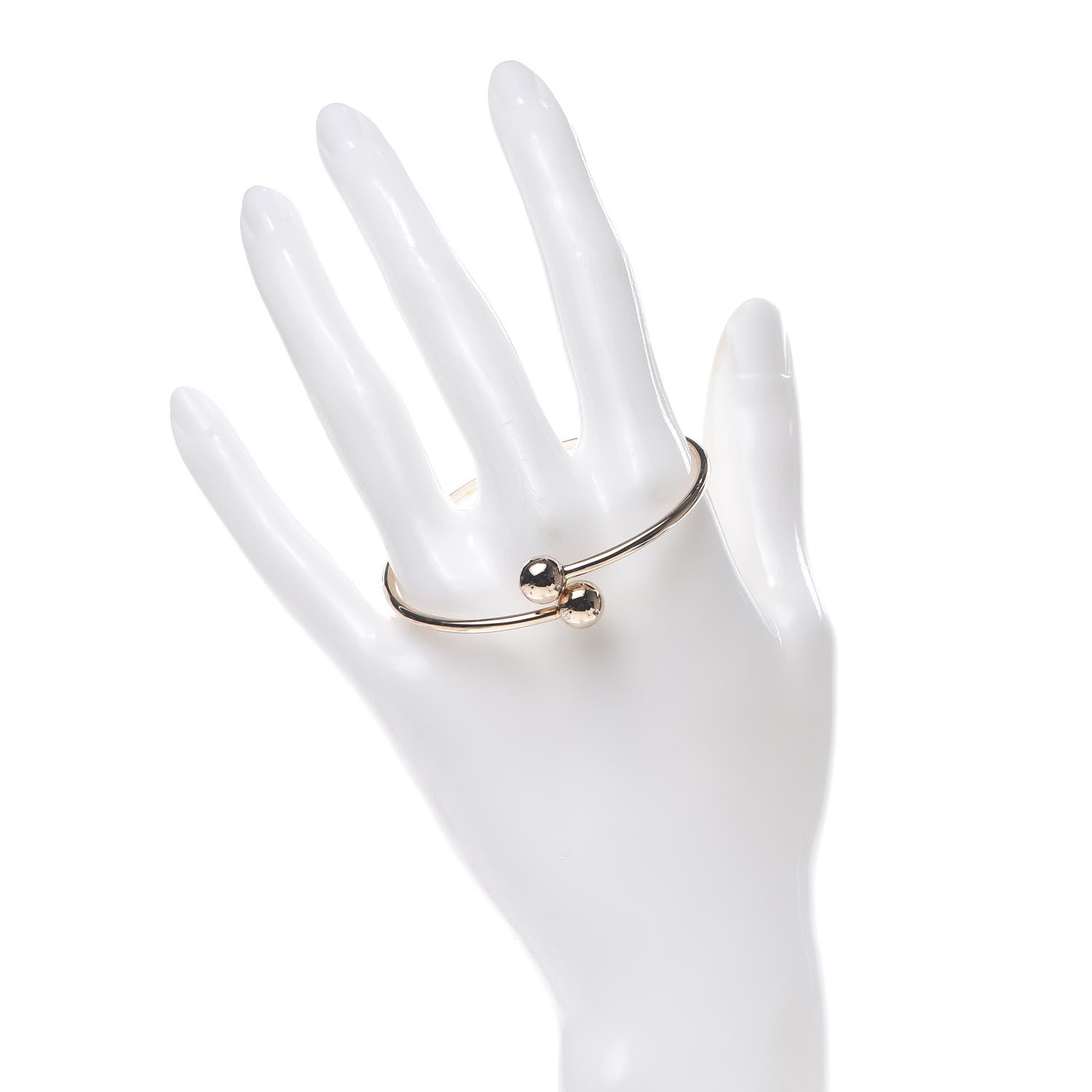 Tiffany 18K Rose Gold 8mm HardWear Ball Bypass Bracelet 2 of 5