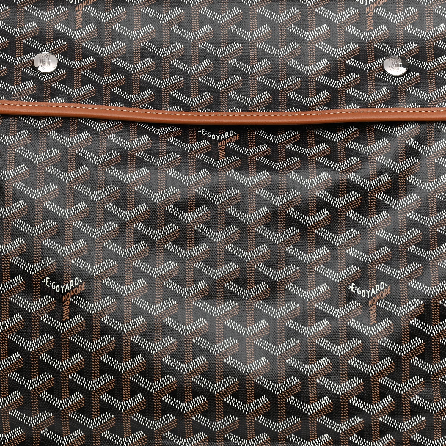Goyard Goyardine Saint Leger Soft Briefcase Backpack Black Gold 10 of 12