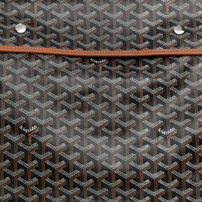 Goyard Goyardine Saint Leger Soft Briefcase Backpack Black Gold 10 of 12
