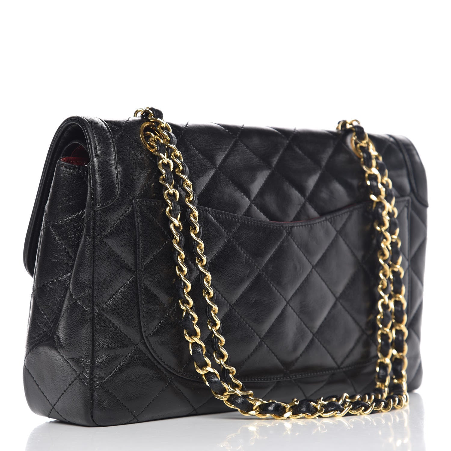 Chanel Lambskin Quilted Medium Double Flap Black 3 of 16