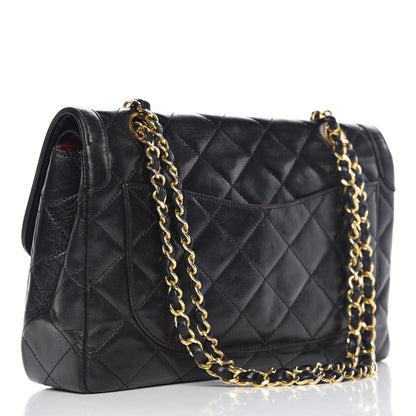 Chanel Lambskin Quilted Medium Double Flap Black 3 of 16