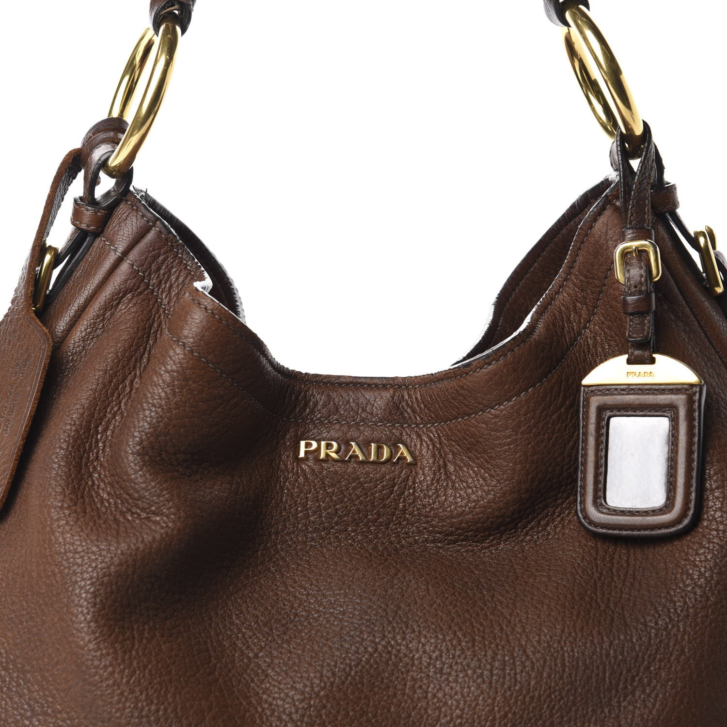 Prada Vitello Daino Shoulder Bag Bruciato 12 of 13