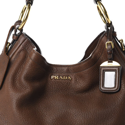 Prada Vitello Daino Shoulder Bag Bruciato 12 of 13