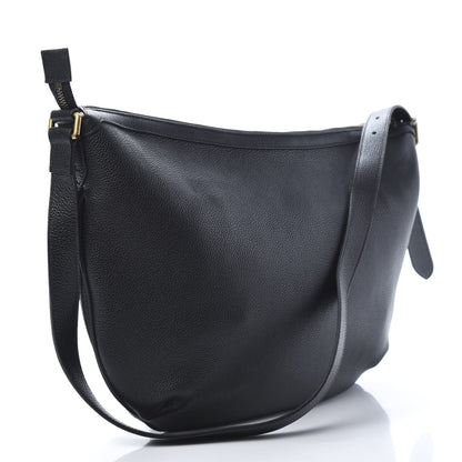 Gucci Grained Calfskin Logo Half Moon Hobo Black 3 of 11