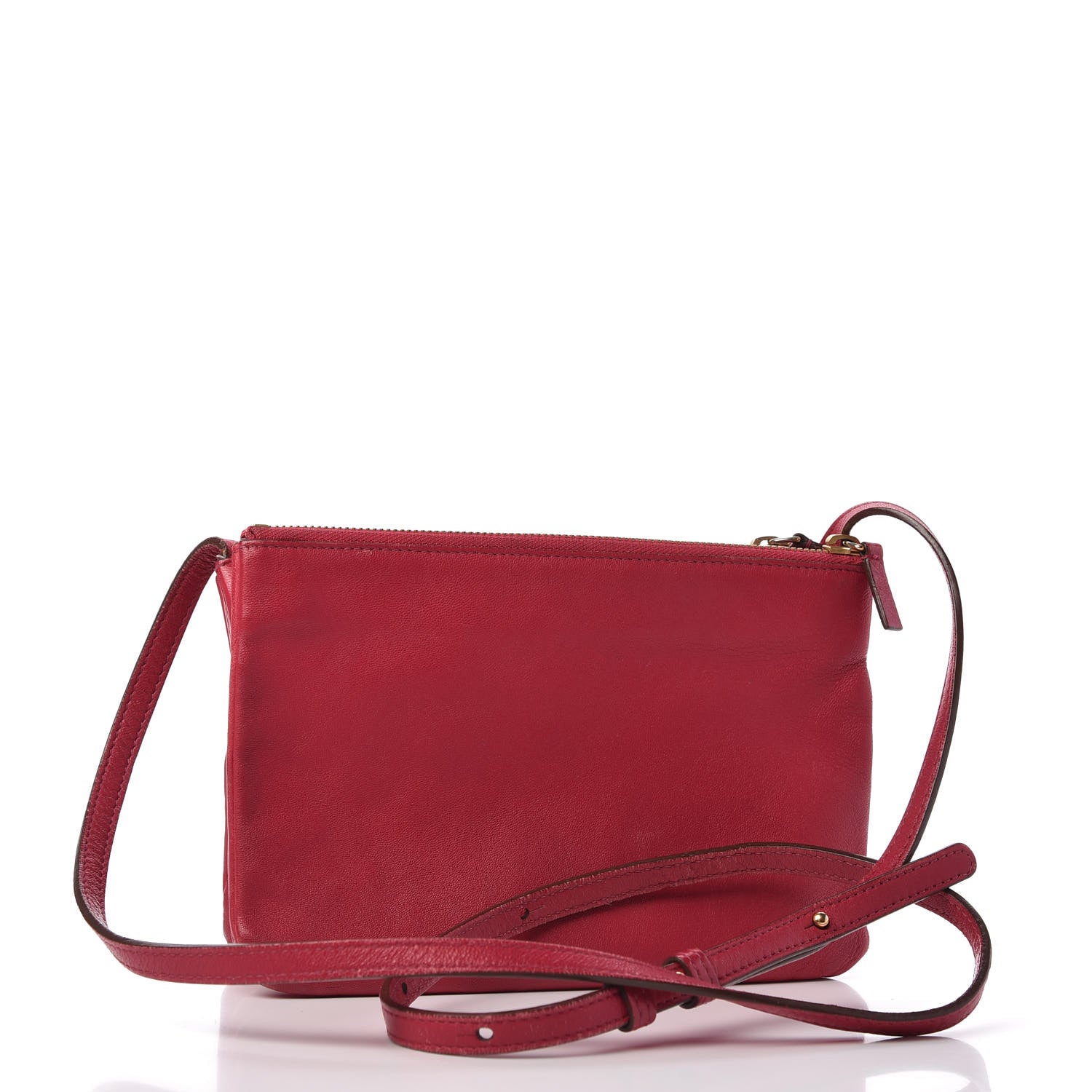 Celine Lambskin Small Trio Crossbody Bag Fuchsia 3 of 13