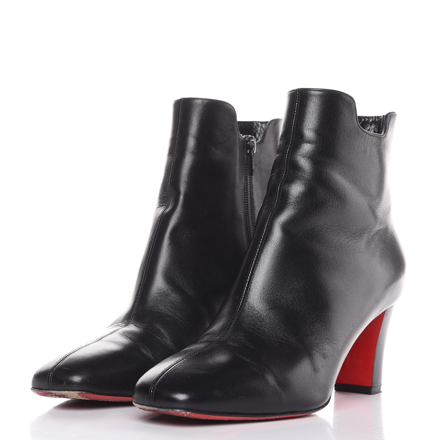 Christian Louboutin Calfskin 70 Ankle Boots 39.5 Black 3 of 9