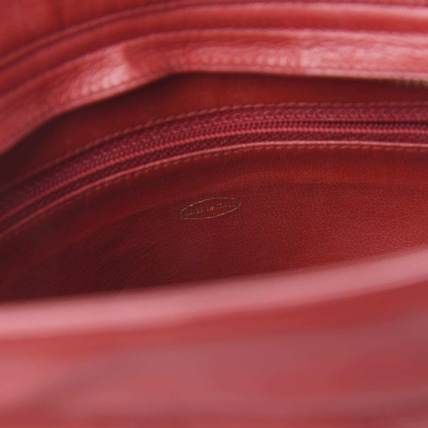 Chanel Lambskin Quilted Shoulder Bag Red 6 of 15