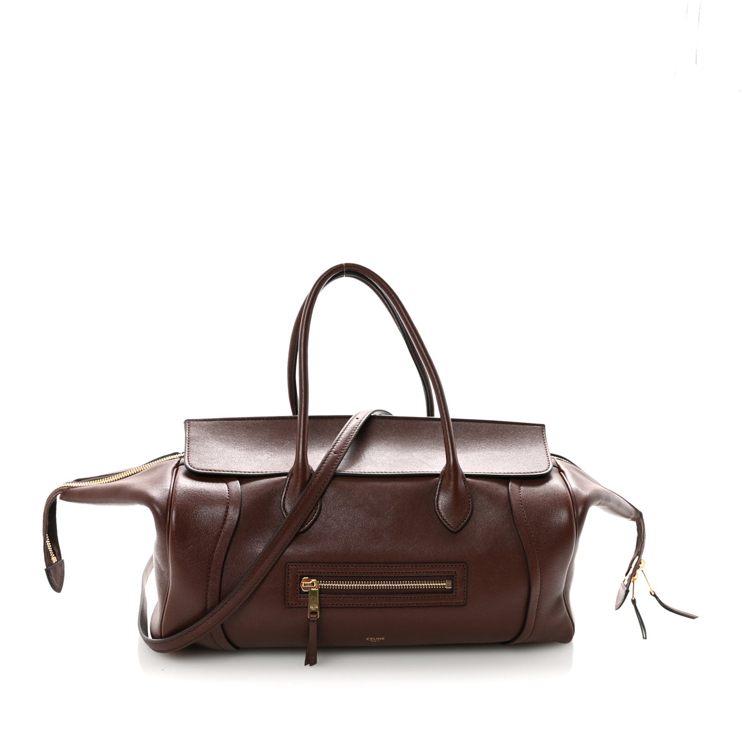Supple Shiny Lambskin Medium New Luggage Brick