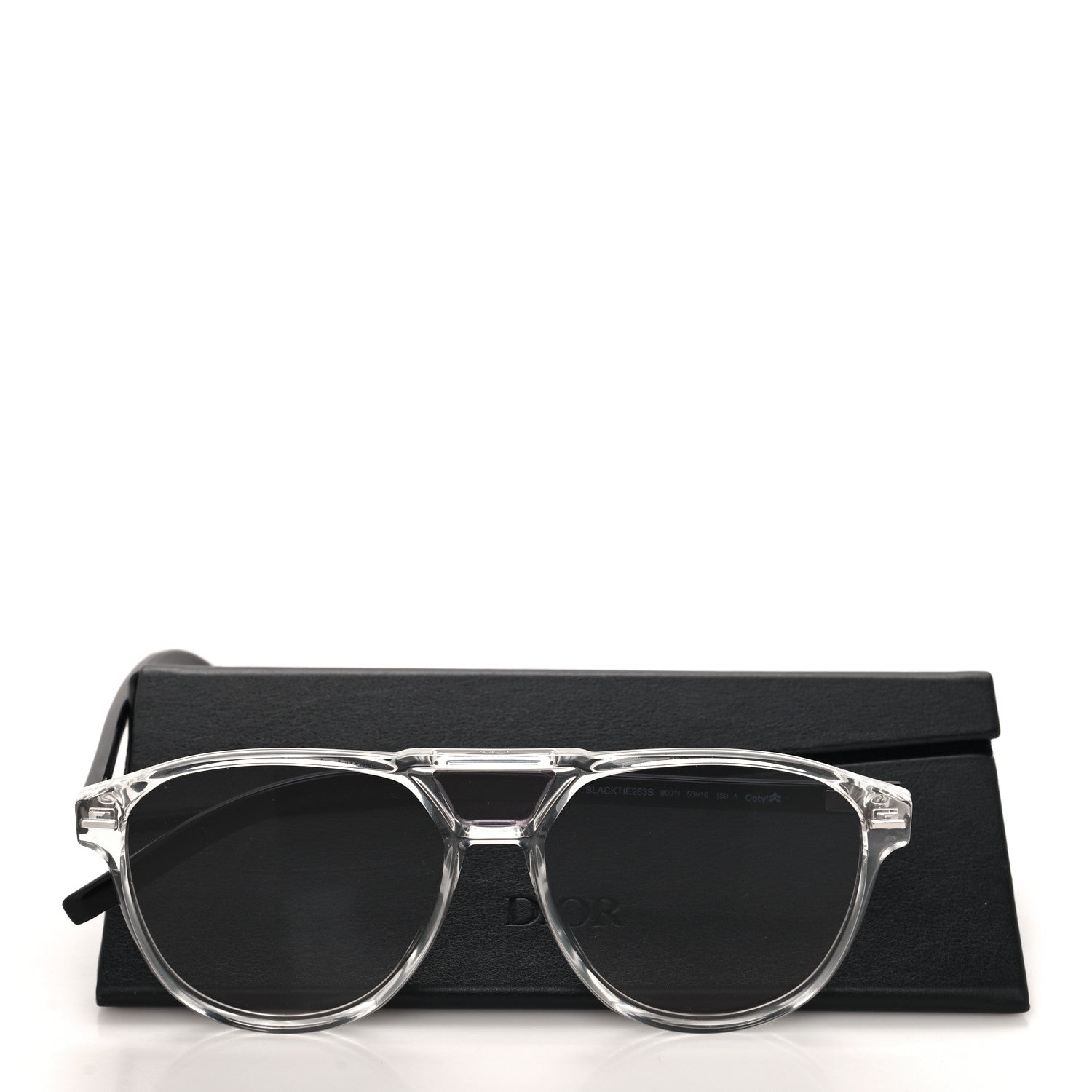 Christian Dior Acetate Black Tie 263S Sunglasses Grey Black 7 of 7