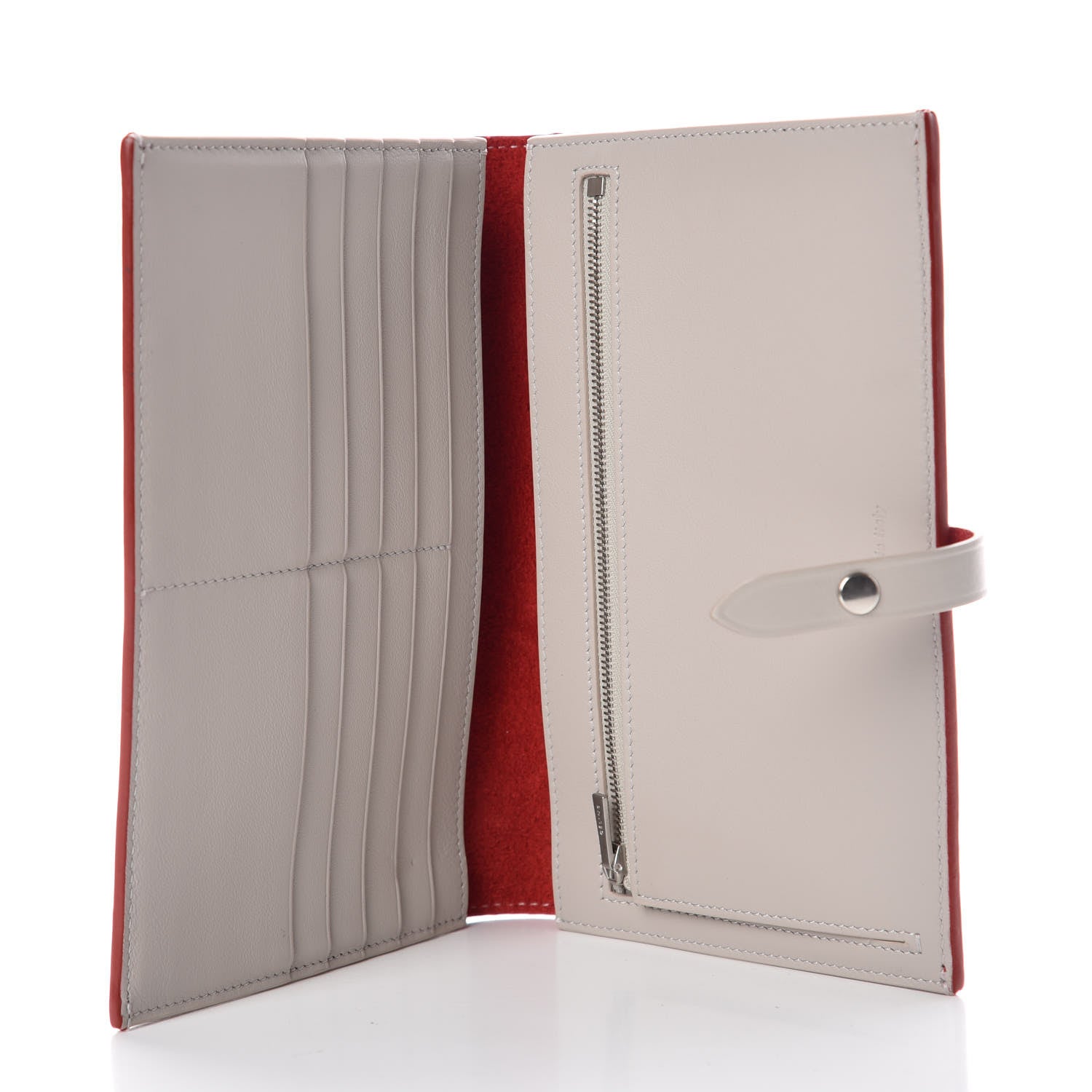 Celine Grained Calfskin Large Multifunction Strap Wallet Pop Red 5 of 8